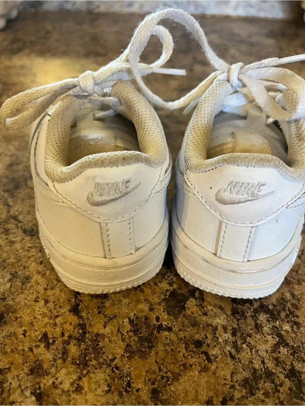 Nike Kids White Low-Top Sneakers with Swoosh